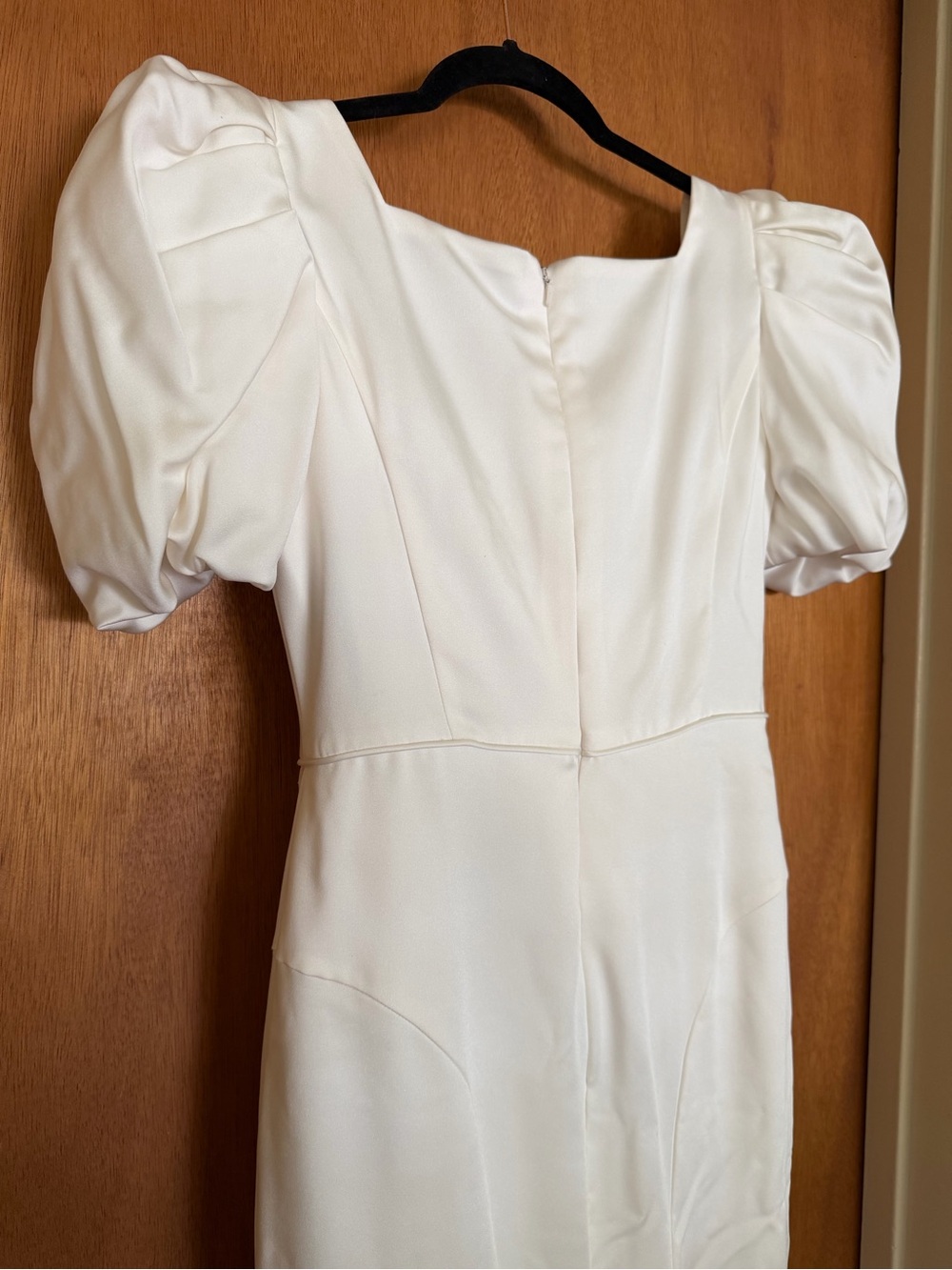 Miosa bride ivory puff sleeve wedding dress satin le blanc Casablanca - Picture 10 of 16